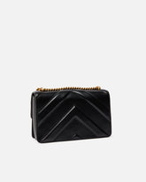 Borsa a tracolla media Love Bag One Light in nappa chevron - Nero | Pinko