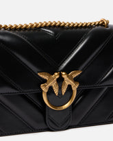 Borsa a tracolla media Love Bag One Light in nappa chevron - Nero | Pinko