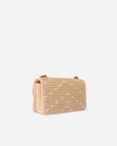 Kleine Handtasche Mini Love Bag One Light aus Chevron-Bast und Leder - Mehrfarbig Gelb-Rosa | Pinko