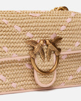 Kleine Handtasche Mini Love Bag One Light aus Chevron-Bast und Leder - Mehrfarbig Gelb-Rosa | Pinko