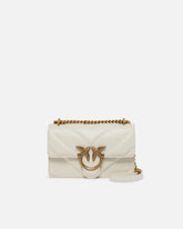 Mini borsa Love Bag nappa trapuntata chevron con tracolla - Bianco | Pinko