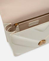 Mini borsa Love Bag nappa trapuntata chevron con tracolla - Bianco | Pinko