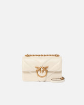 Borsa a mano piccola Love Bag One in pelle - Bianco | Pinko