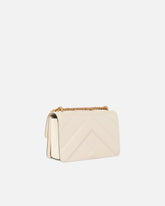 Borsa a mano piccola Love Bag One in pelle - Bianco | Pinko
