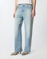 Jeans loose fit con spacchetti - Blu | Pinko