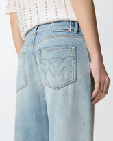 Loose-fit jeans with slits - | Pinko