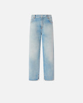 Loose-fit jeans with slits - Niebieski | Pinko