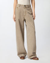 Vaqueros marrones con tachuelas - | Pinko