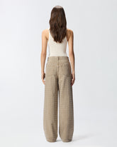 Jeans marroni con borchie - | Pinko