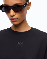 T-shirt con maniche ampie e logo Love Birds - | Pinko