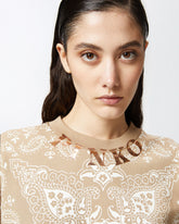 Felpa girocollo stampa bandana - | Pinko