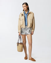 Camicia jeans maniche a tre quarti - | Pinko