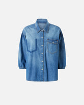 Camicia jeans maniche a tre quarti - | Pinko