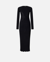 Vestito lungo aderente in maglia a coste - | Pinko