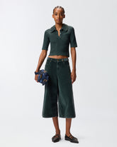 Bermuda lungo in velluto a costine - | Pinko