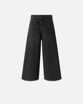 Jeans bermuda lungo in black denim - | Pinko