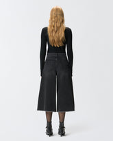 Vaqueros bermudas largos de denim negro - | Pinko