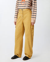 Pantaloni workwear gamba ampia con tasche - | Pinko
