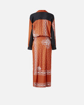 Long bandana-print wrap dress - | Pinko