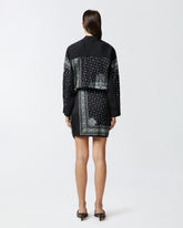 Mini shirt dress with bandana print - | Pinko