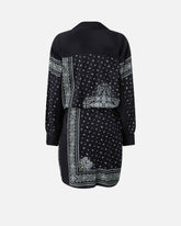Mini shirt dress with bandana print - | Pinko