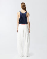 Stretch silk satin vest top - | Pinko