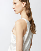 Stretch silk satin vest top - | Pinko