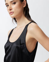 Stretch silk satin vest top - | Pinko