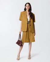 Vest top in sand wash silk - | Pinko