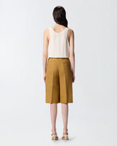 Vest top in sand wash silk - | Pinko