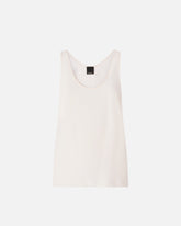 Vest top in sand wash silk - | Pinko