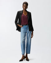 Vest top in sand wash silk - | Pinko