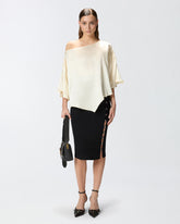 Blusa in satin effetto stropicciato - | Pinko