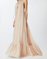 Wide long dress with open back - | Pinko
