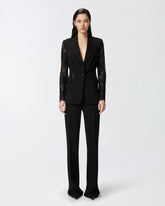 Pantaloni eleganti svasati in cady tecnico - | Pinko