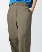 Pantaloni cargo con cintura abbinata - | Pinko
