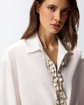Camicia con applicazioni gioiello - | Pinko