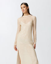 Abito midi rete paillettes - | Pinko