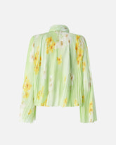 Blusa leggera in creponne plissè a fiori - | Pinko