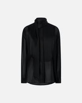 Camicia elegante trasparente con inserto in satin - | Pinko