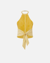Open-back suede top - | Pinko