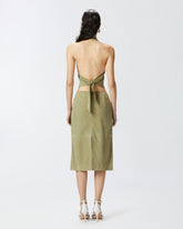 Open-back suede top - | Pinko