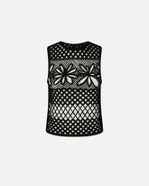 Top senza maniche crochet traforato - | Pinko