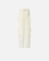 Pantaloni cargo in georgette trasparente - | Pinko