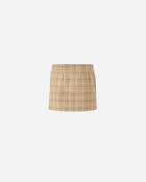 Minigonna in tweed con profili similpelle e zip - | Pinko