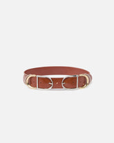 Shiny leather belt with metal loops, 4 cm - | Pinko