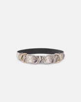 Belt with python print and metal loops, 4 cm - | Pinko
