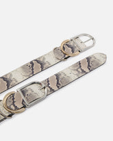 Belt with python print and metal loops, 4 cm - | Pinko