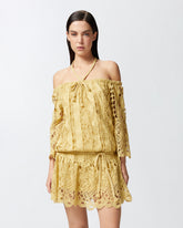 Mini abito traforato con spalle scoperte - | Pinko