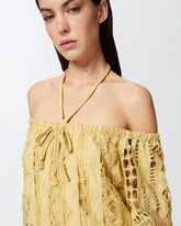 Mini abito traforato con spalle scoperte - | Pinko